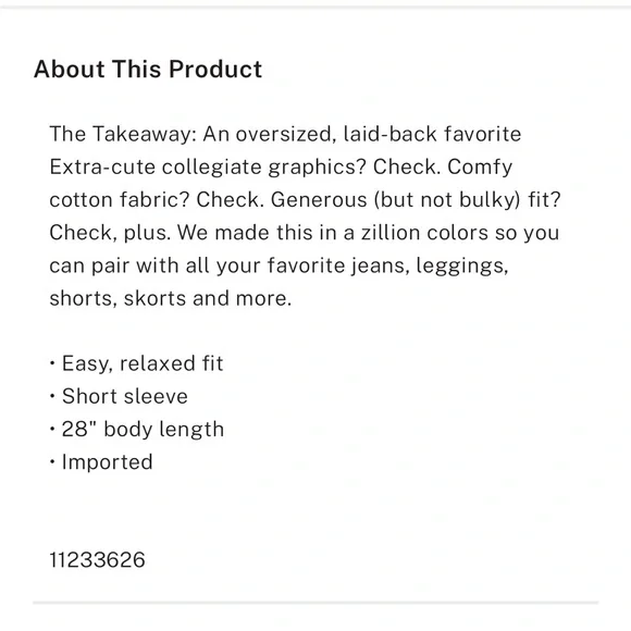 VS PINK Campus Cotton Tee Dusty Iris S NWOT - Picture 4 of 5